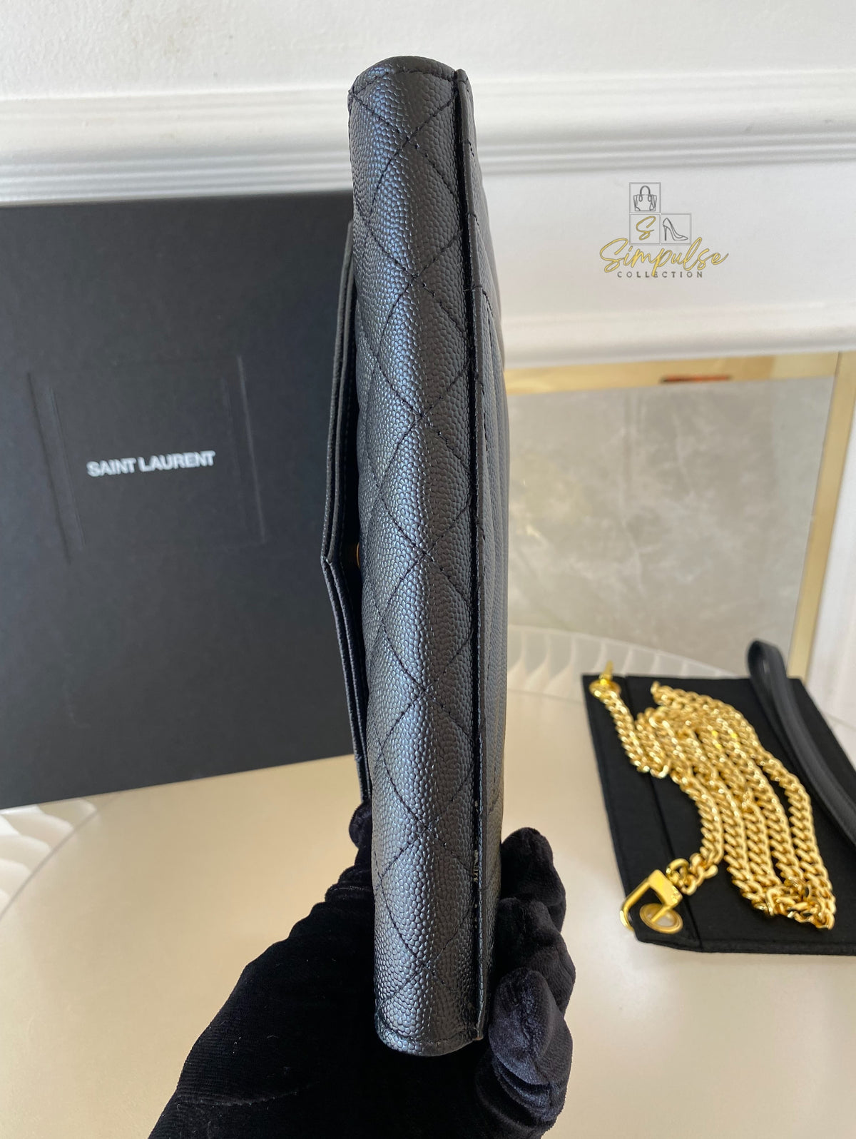 YSL ENVELOPE FLAP WRISTLET