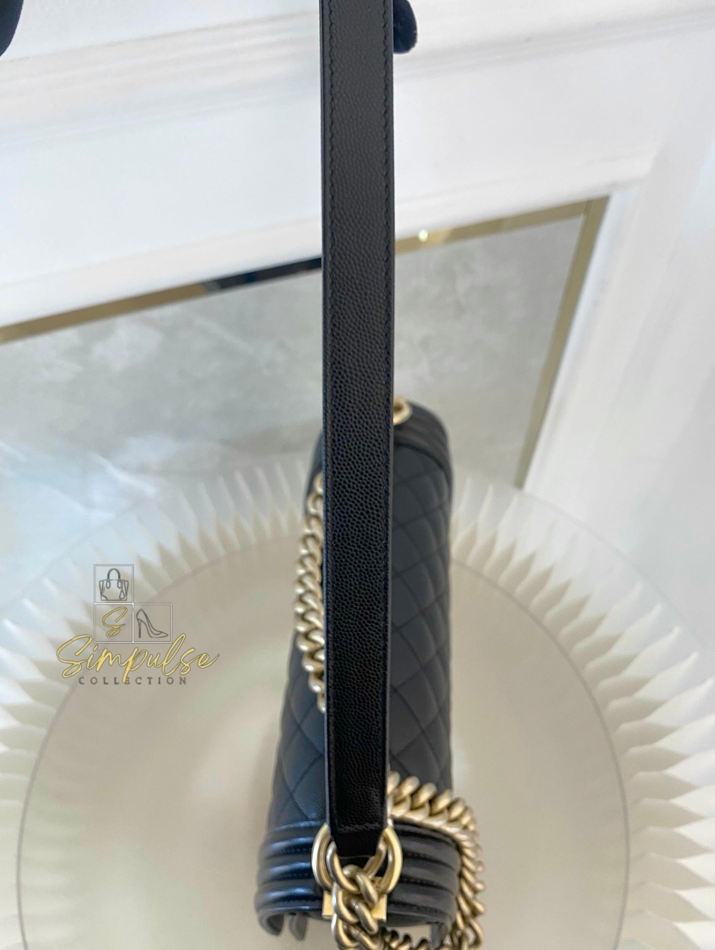 Chanel Leboy Old Medium Caviar Black GHW