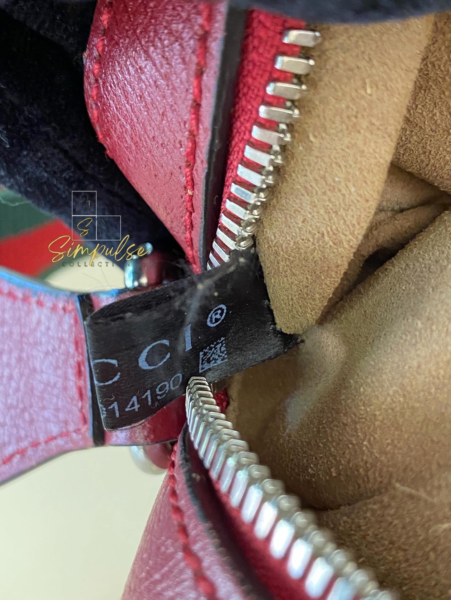 Gucci GG Supreme Monogram Tian Web Small Camera Bag