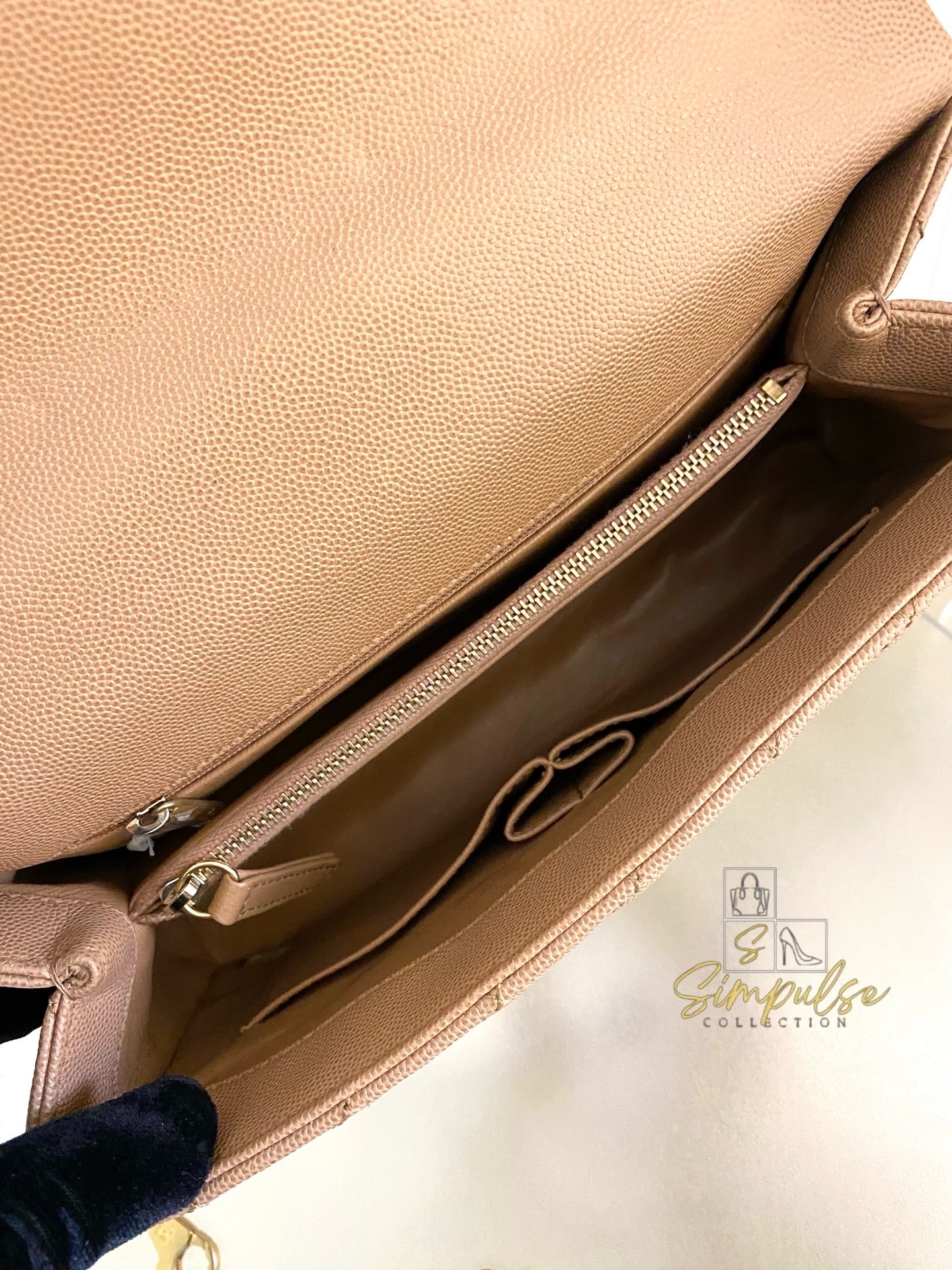 Chanel Coco Lizard Medium Top Handle