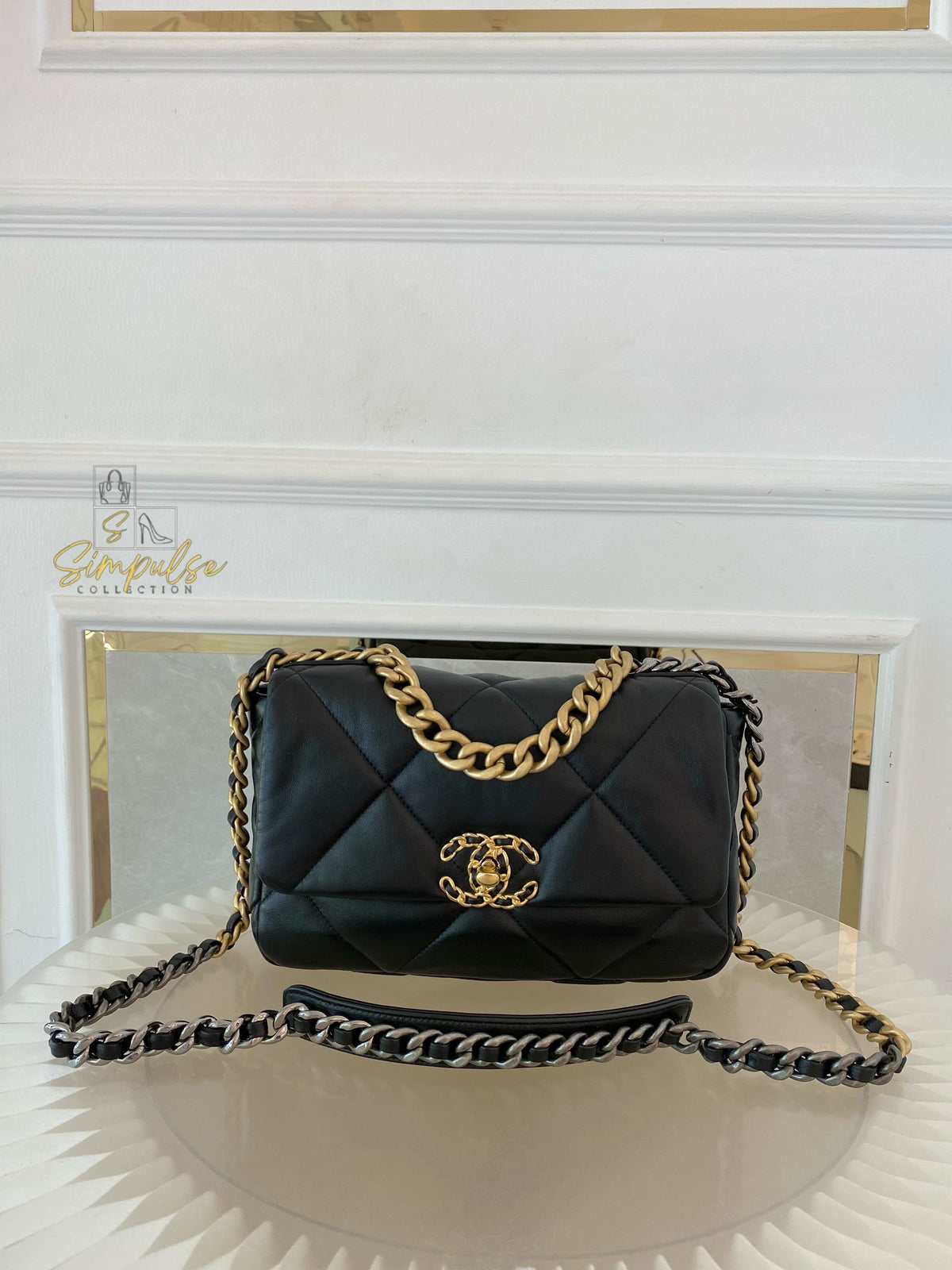 CHANEL C19 SMALL BLACK