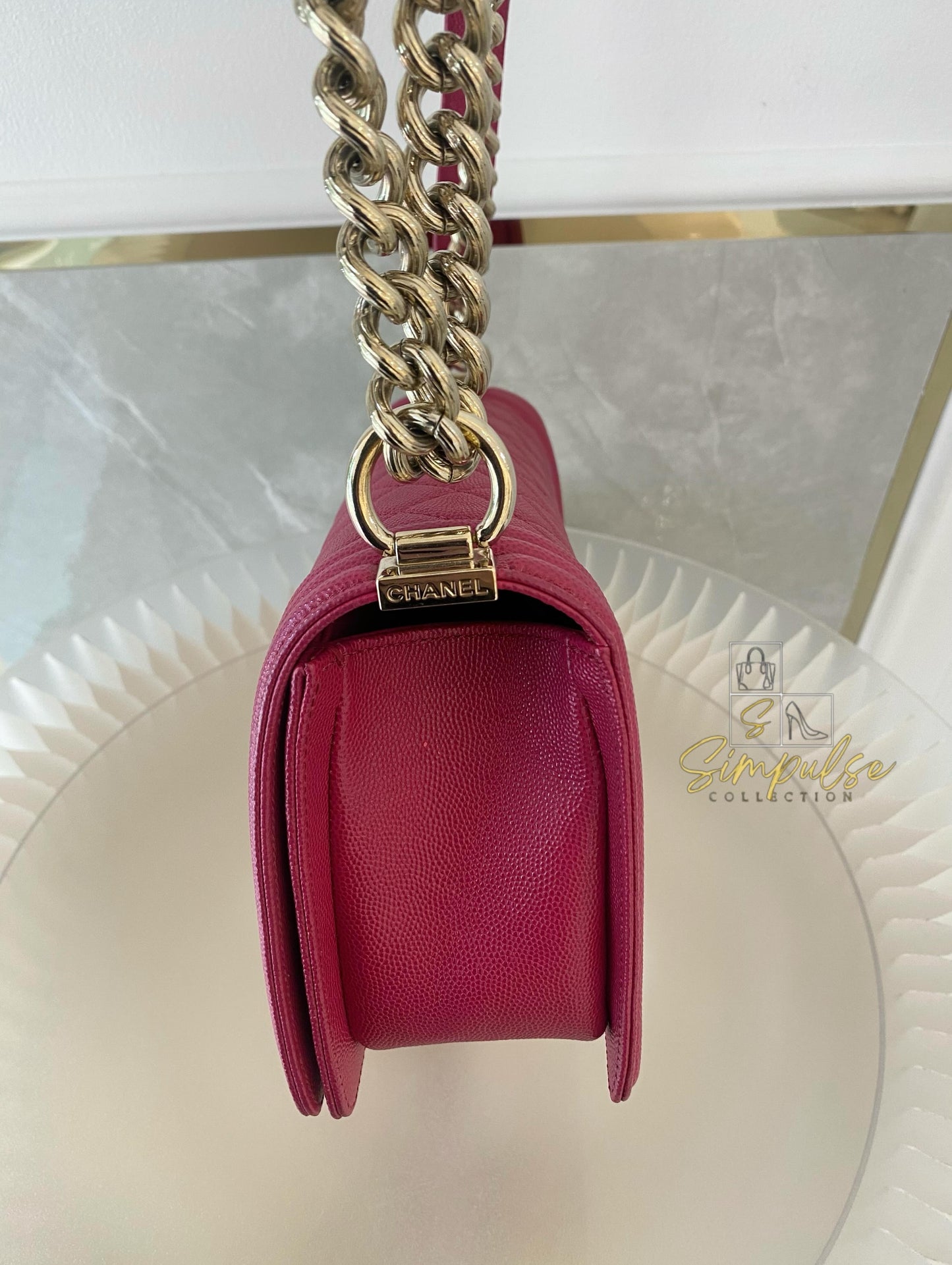 Chanel Leboy Caviar Pink Old Medium GHW