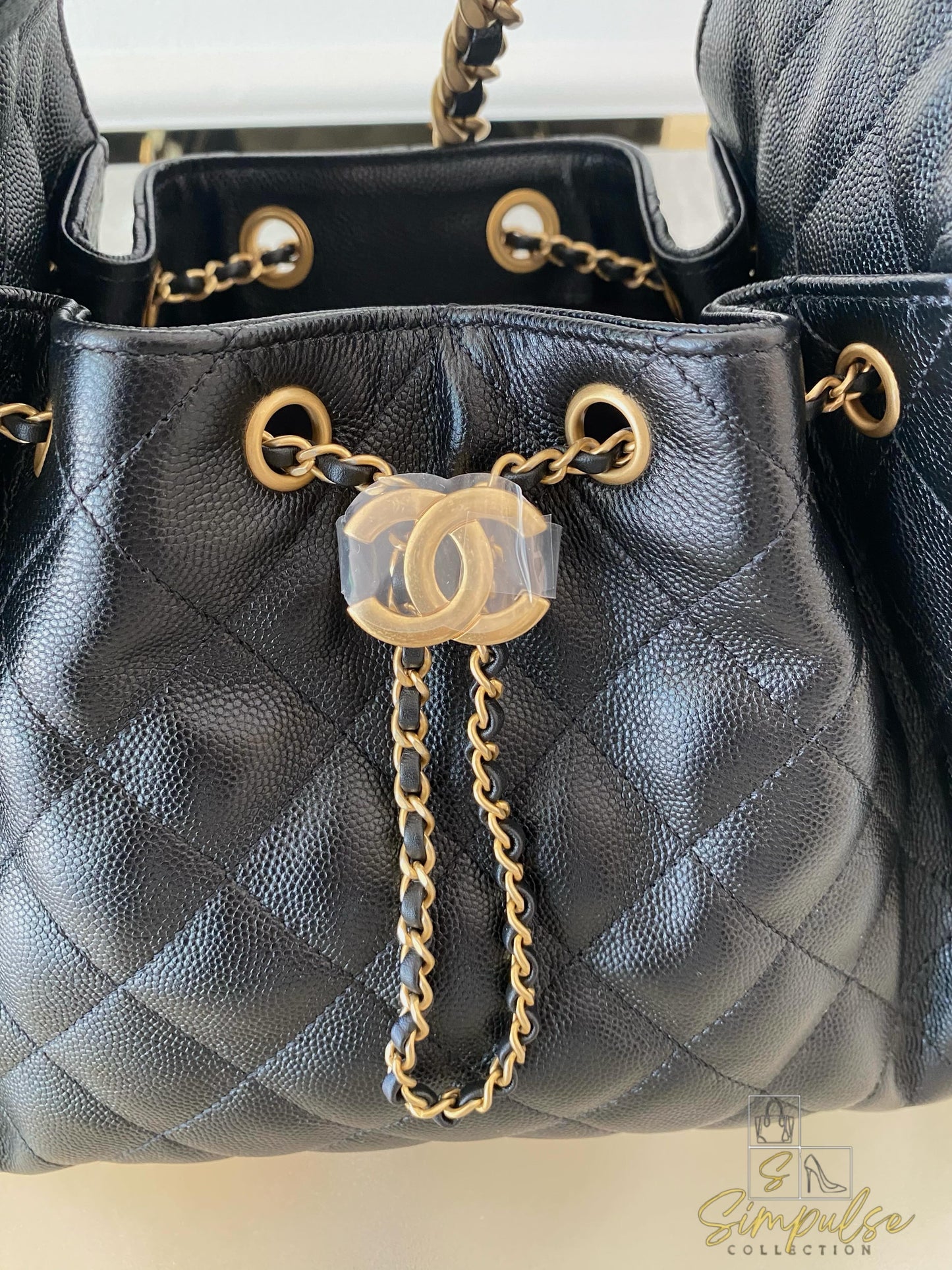Chanel C25 Small Caviar Black GHW