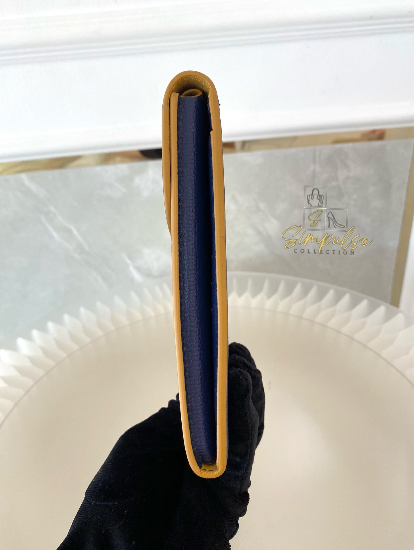 Salvatore Ferragamo Navy Blue Envelope