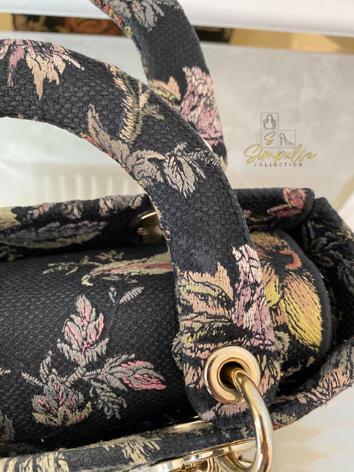 DIOR D-LITE OBLIQUE MEDIUM BLACK
