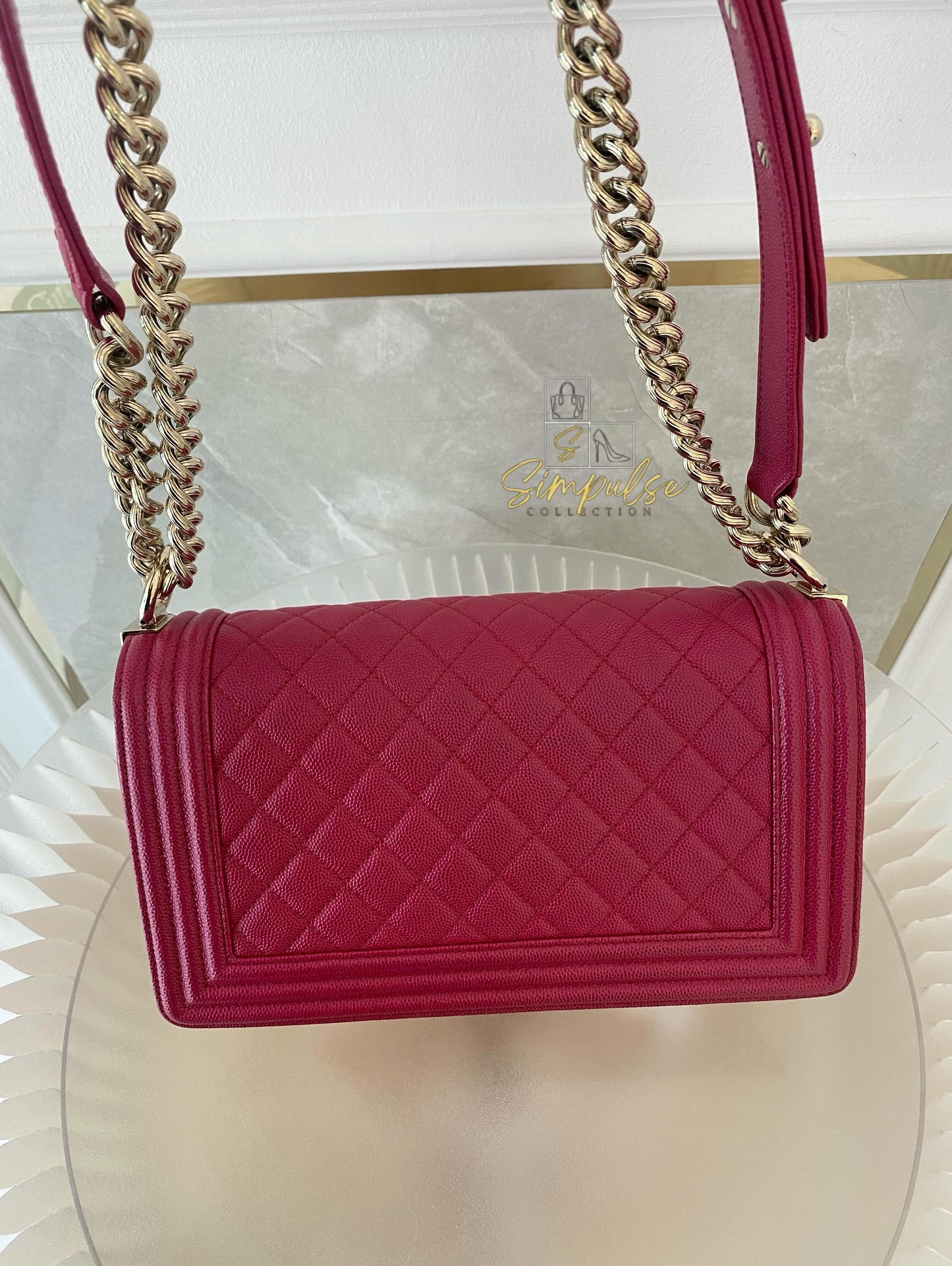 Chanel Leboy Caviar Pink Old Medium GHW