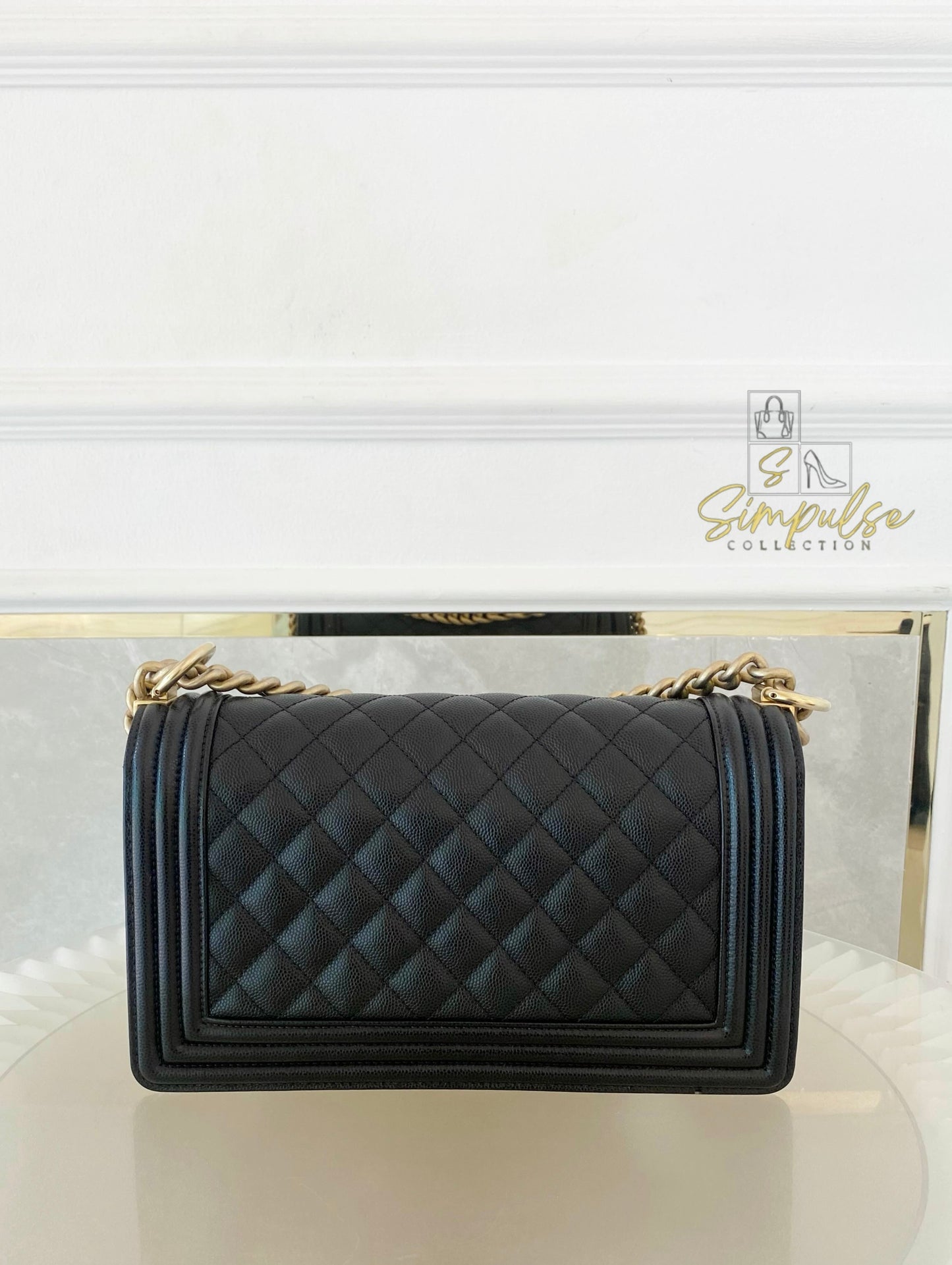 Chanel Leboy Old Medium Caviar Black GHW