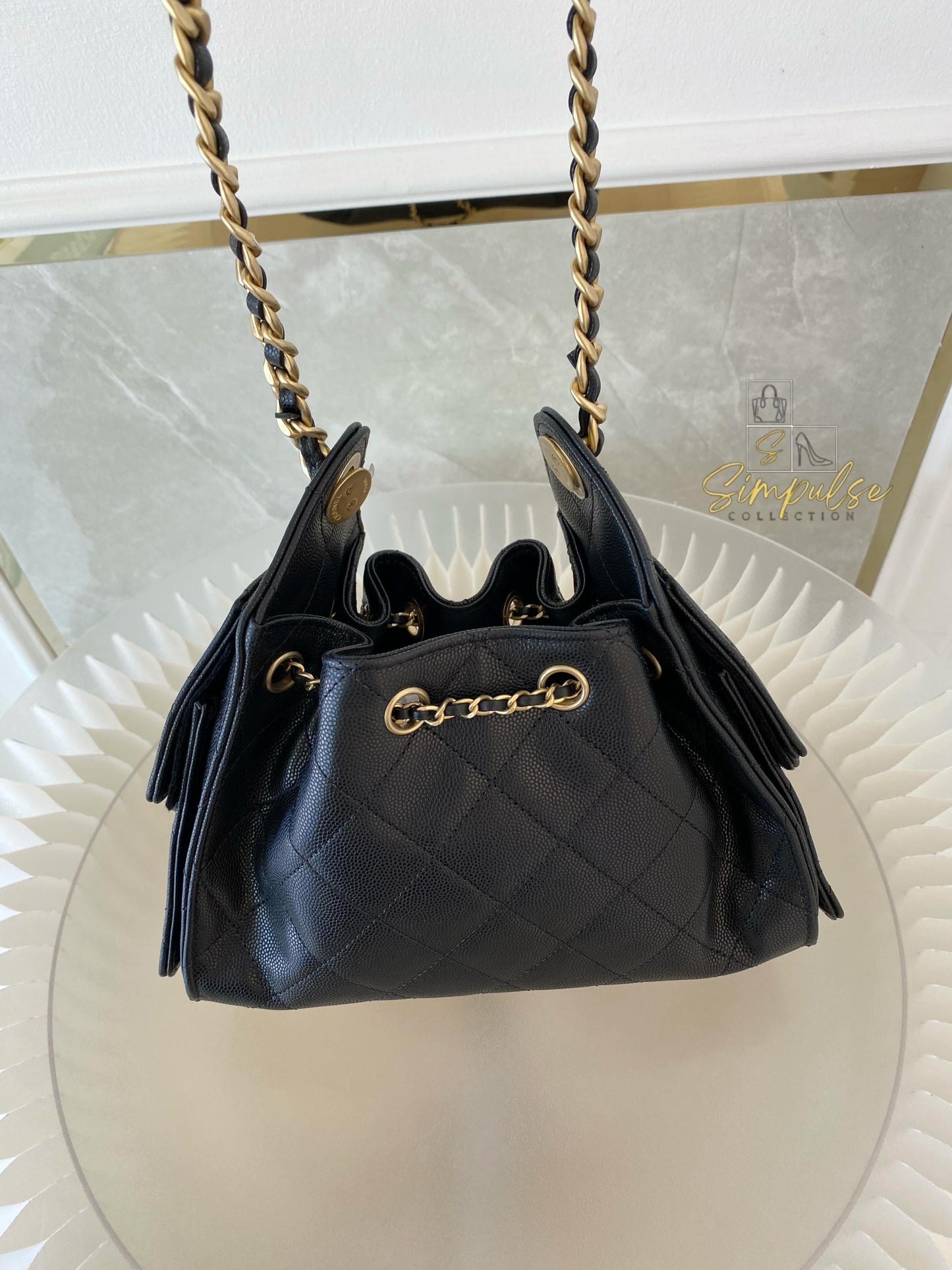 Chanel C25 Mini Black Caviar GHW