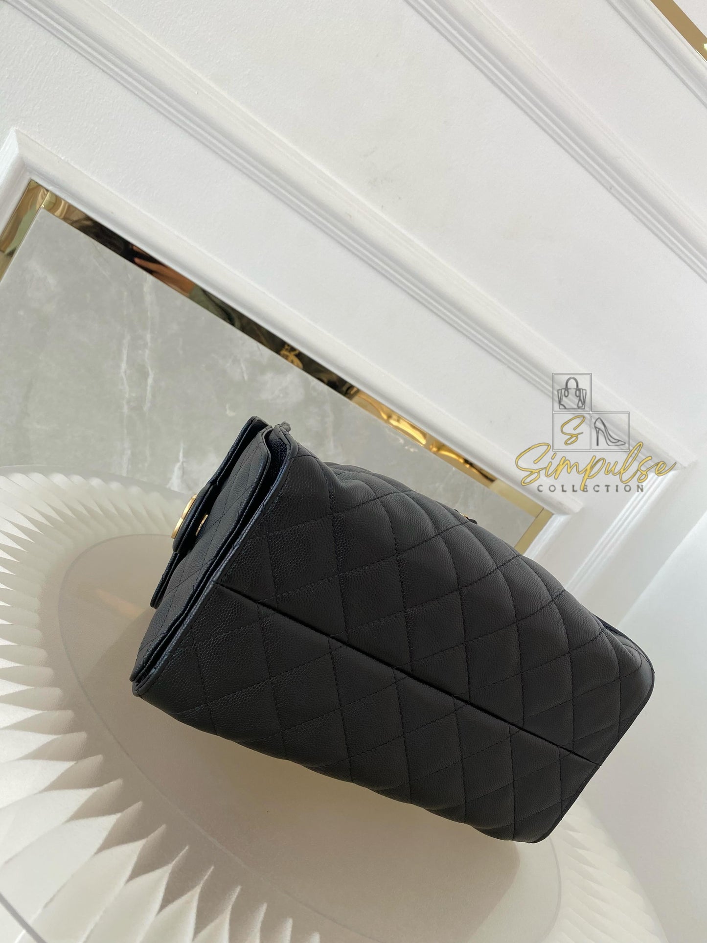Chanel C25 Small Caviar Black GHW