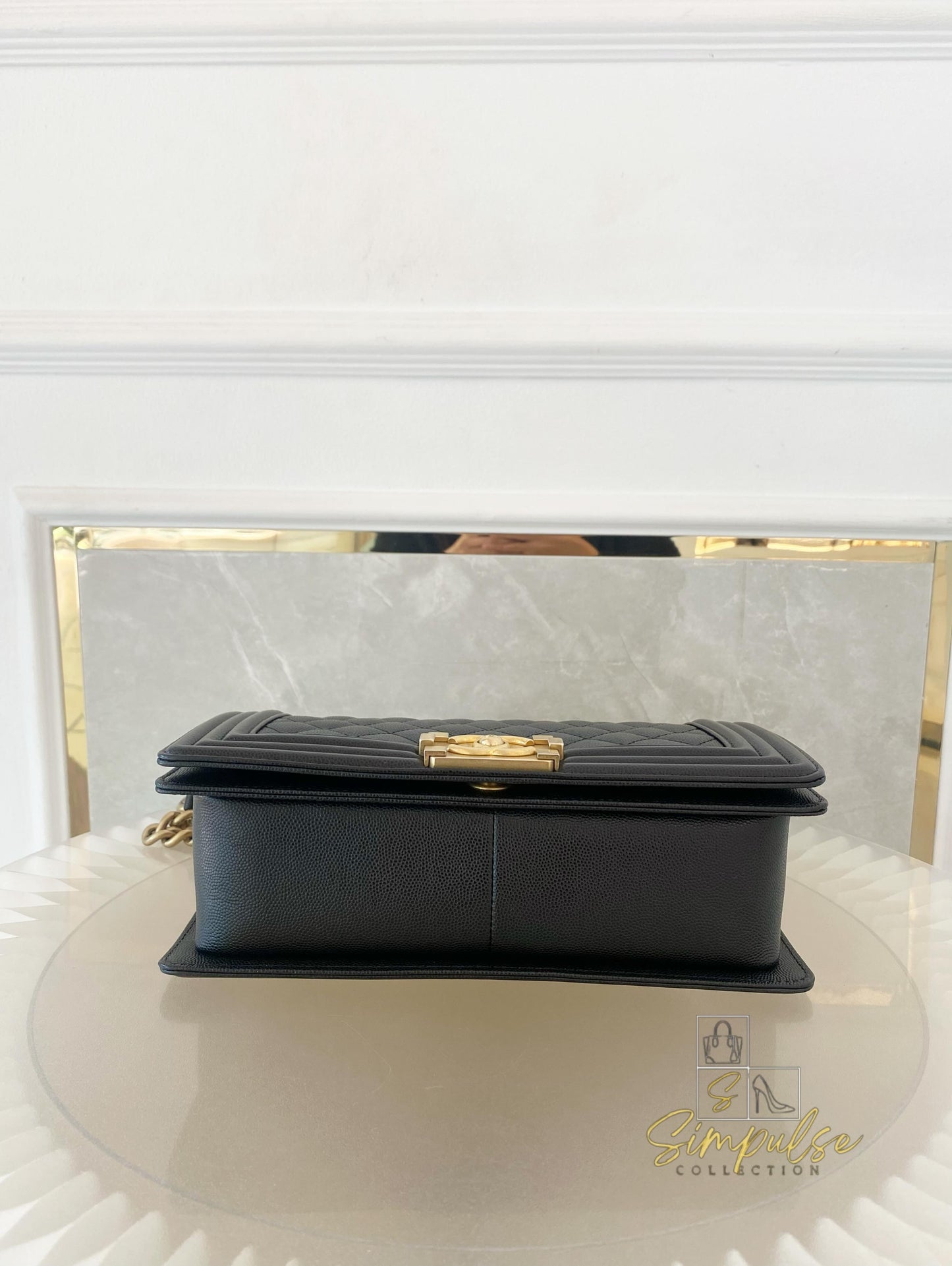 Chanel Leboy Old Medium Caviar Black GHW