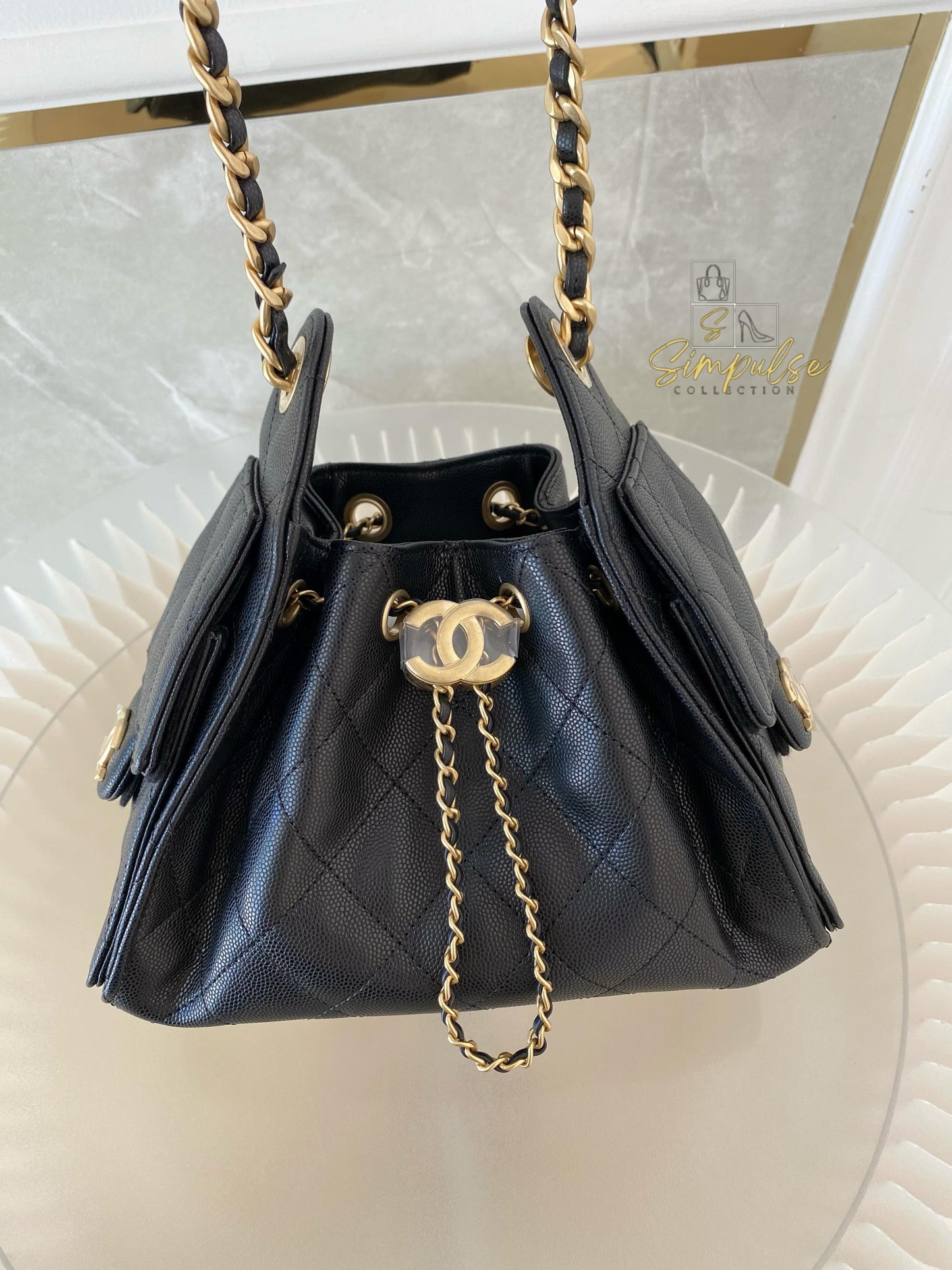 Chanel C25 Mini Black Caviar GHW