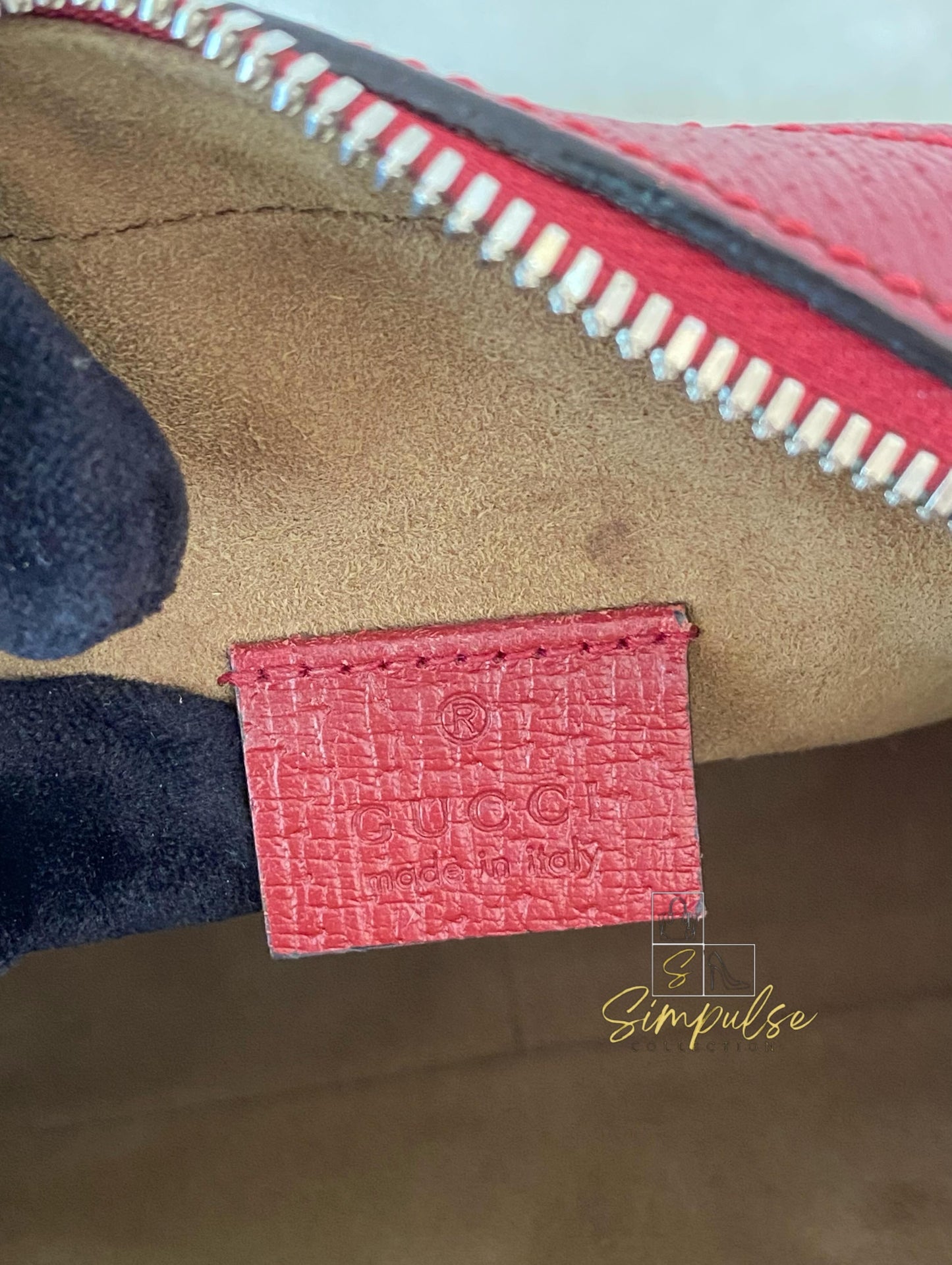 Gucci GG Supreme Monogram Tian Web Small Camera Bag
