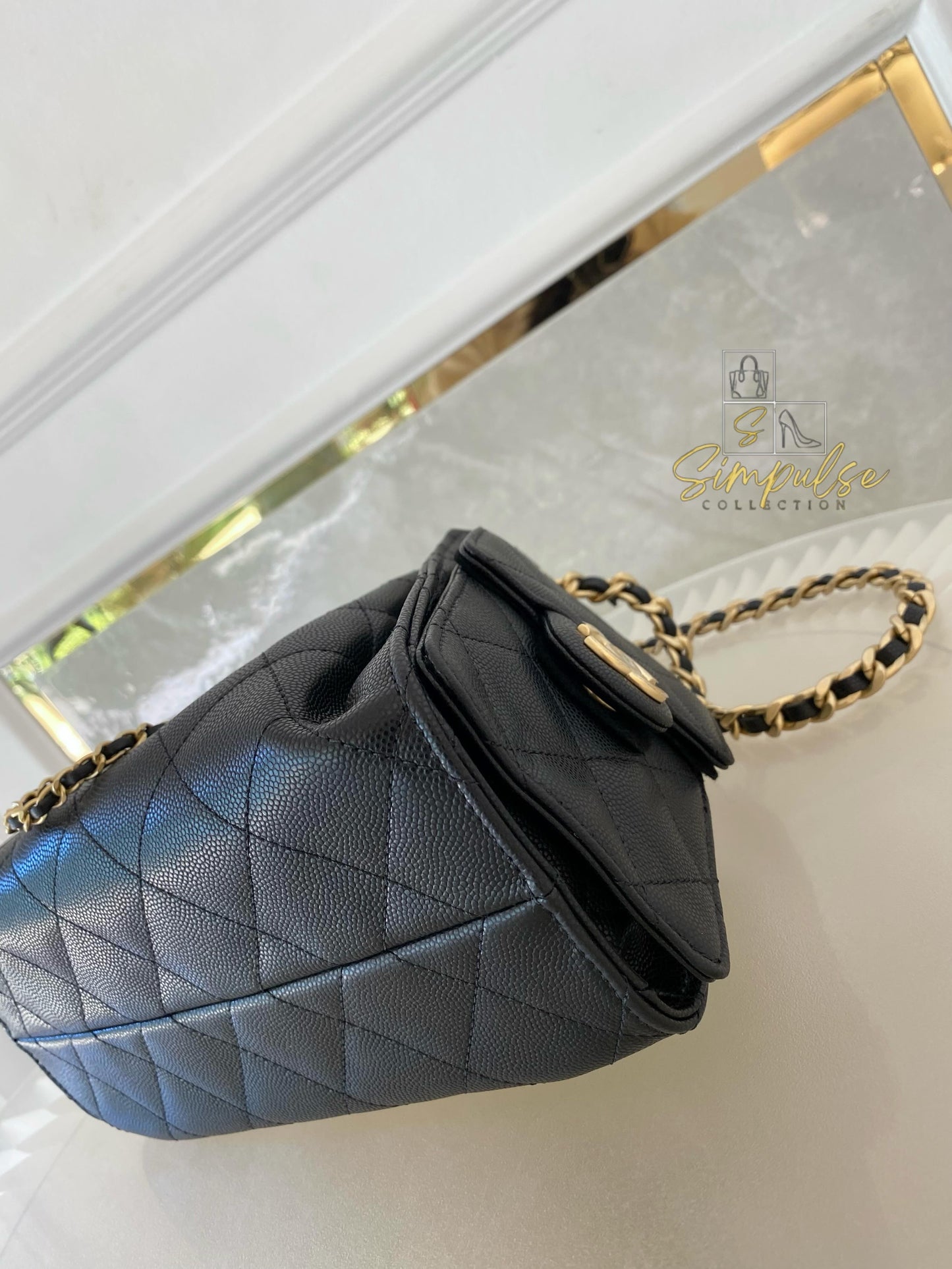Chanel C25 Mini Black Caviar GHW