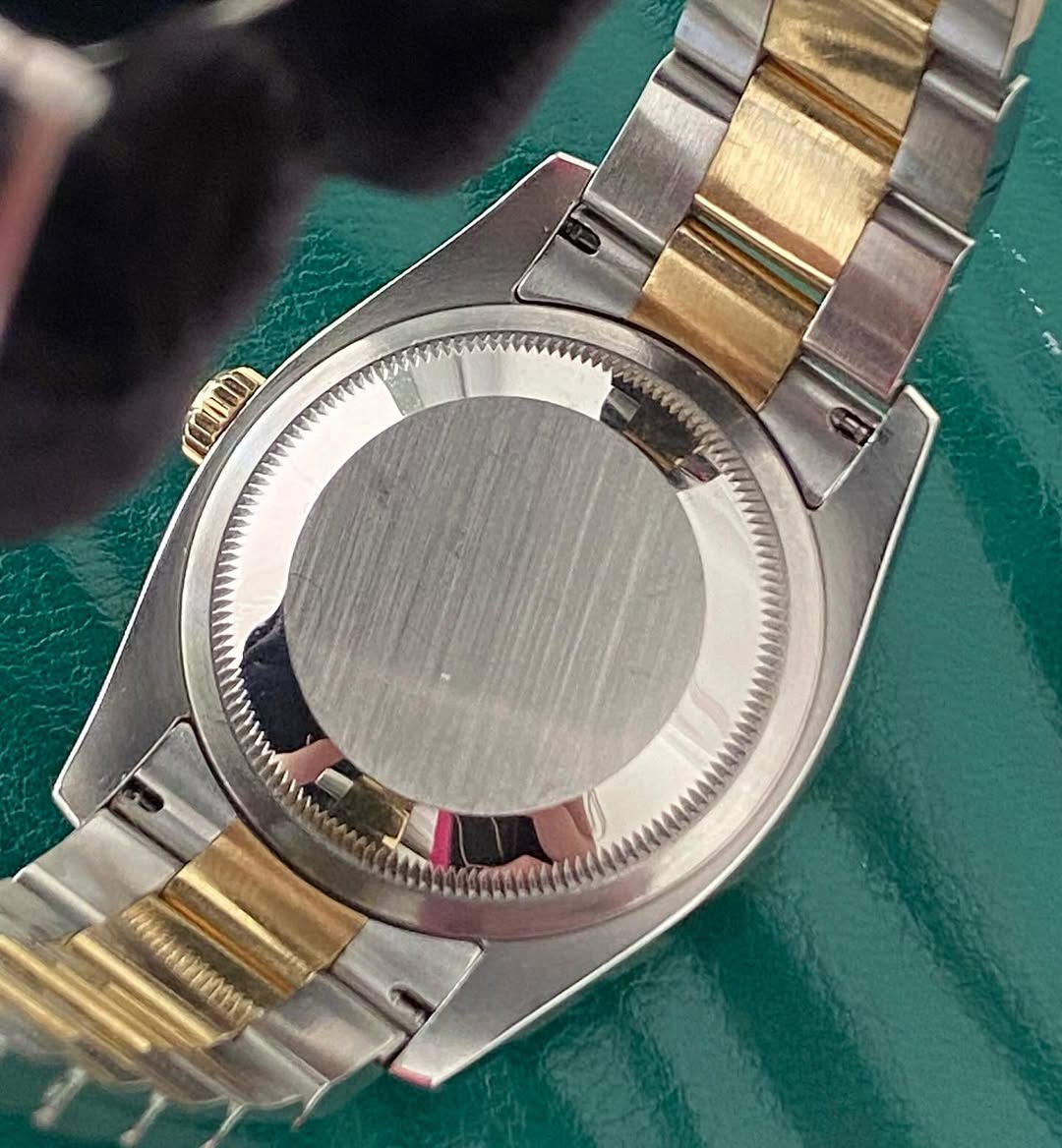 Rolex Datejust Two Tone Blue face Stick Dial