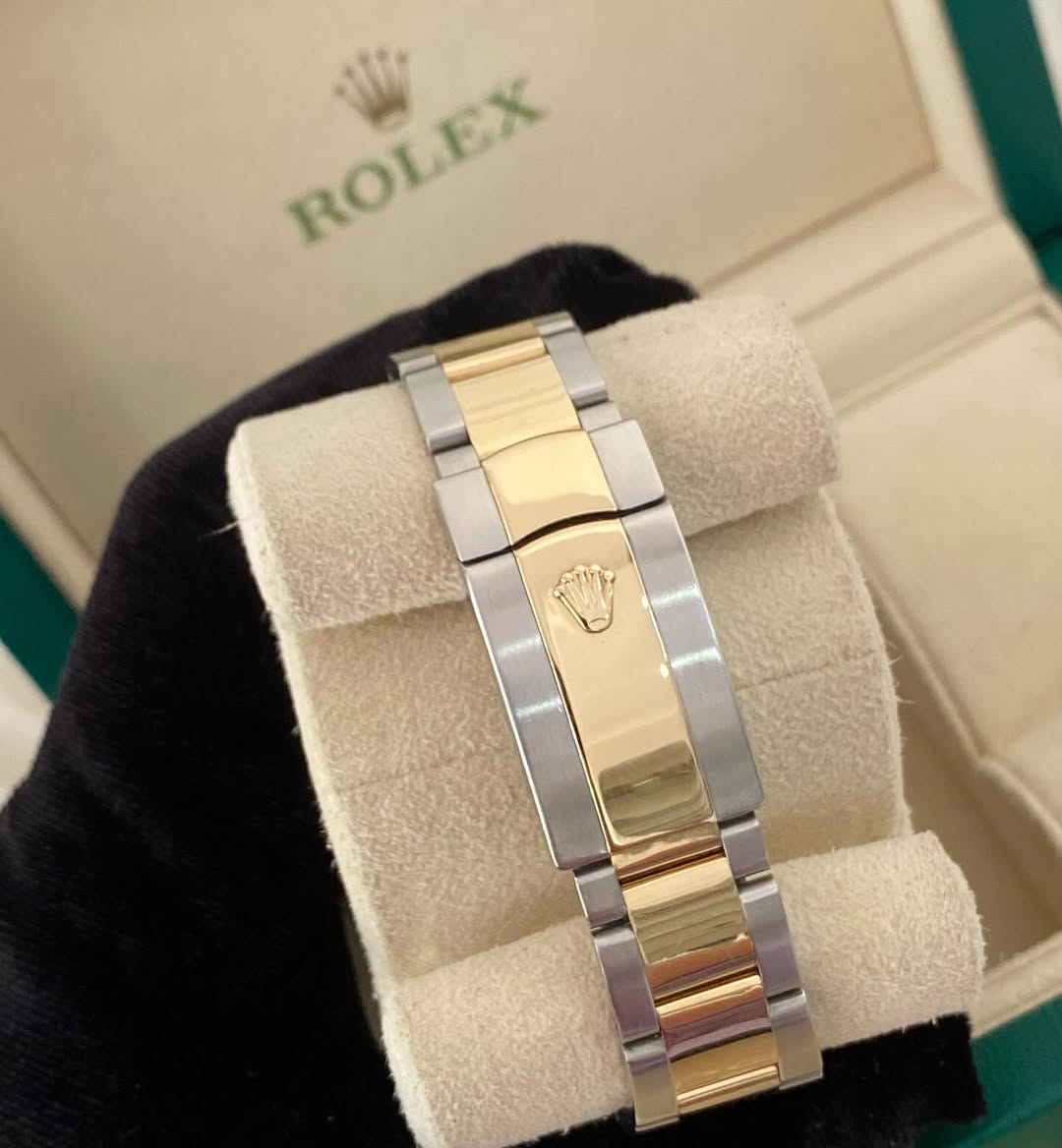 Rolex Datejust Two Tone Blue face Stick Dial