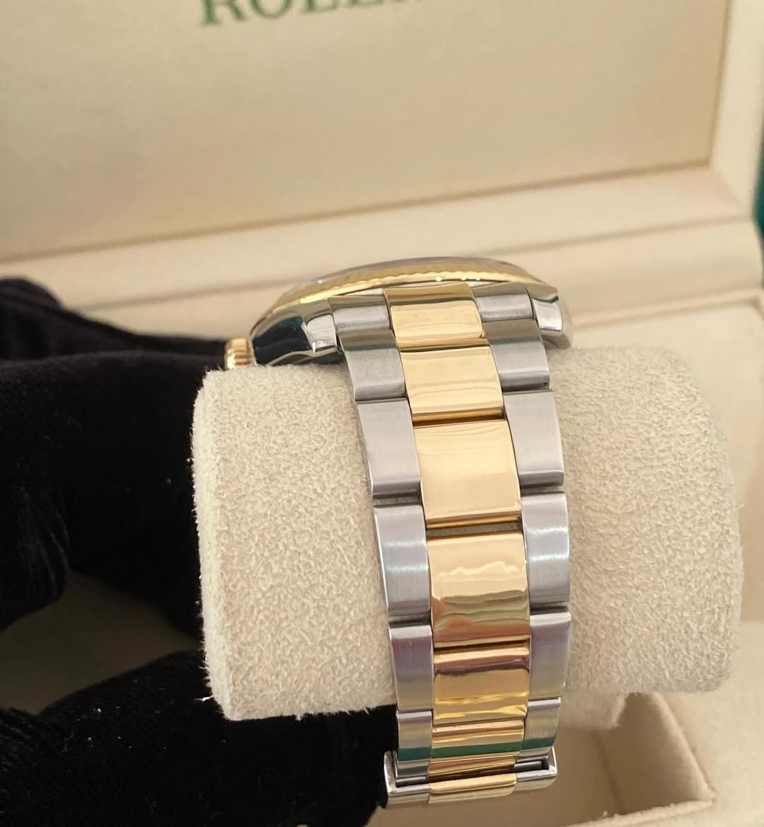 Rolex Datejust Two Tone Blue face Stick Dial