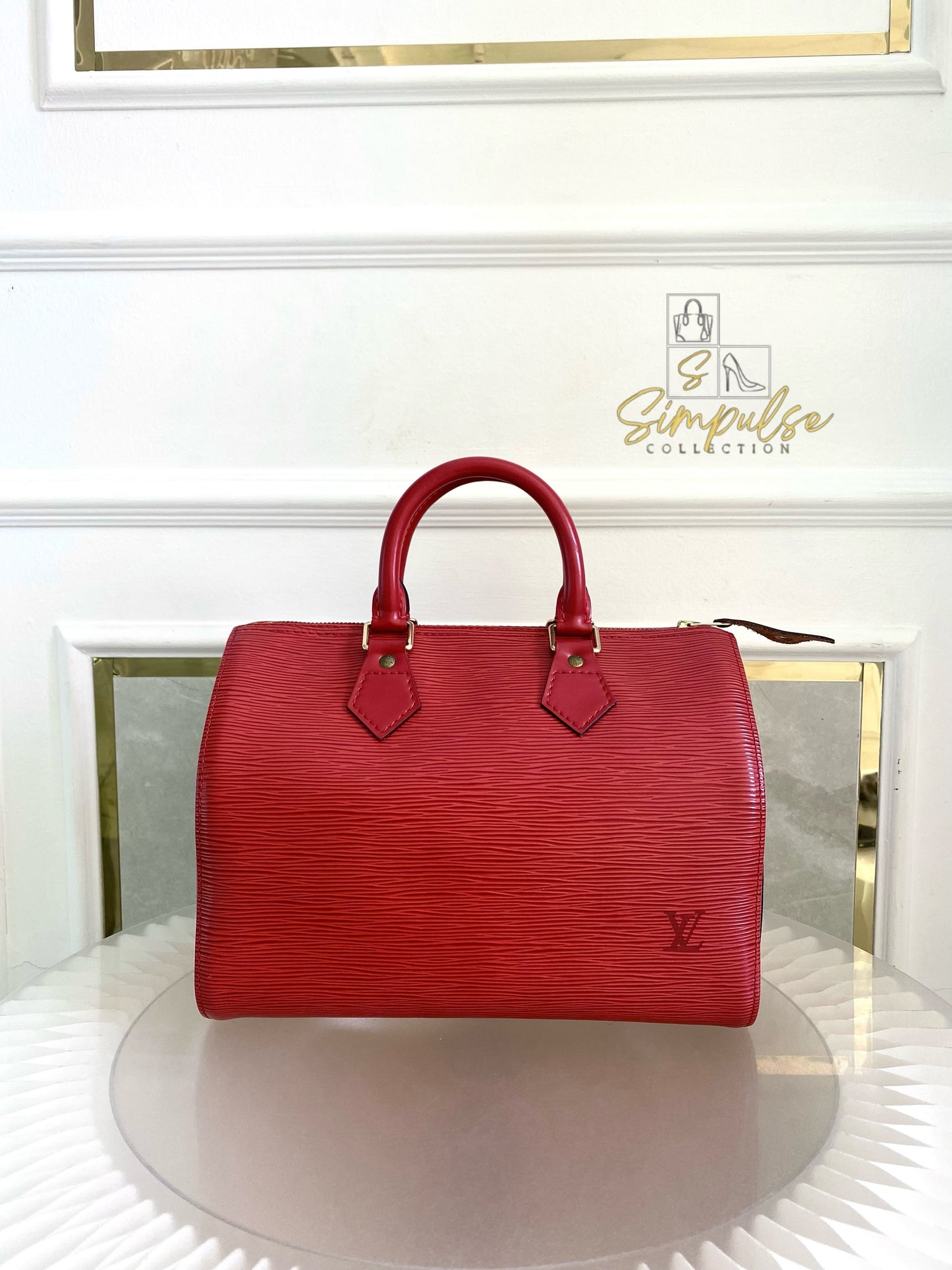 Louis Vuitton Epi Speedy 25 Red