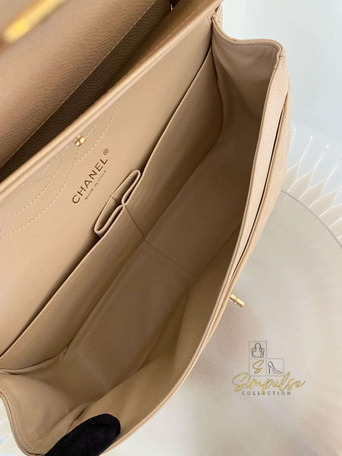 CHANEL JUMBO DOUBLE FLAP BEIGE CAVIAR