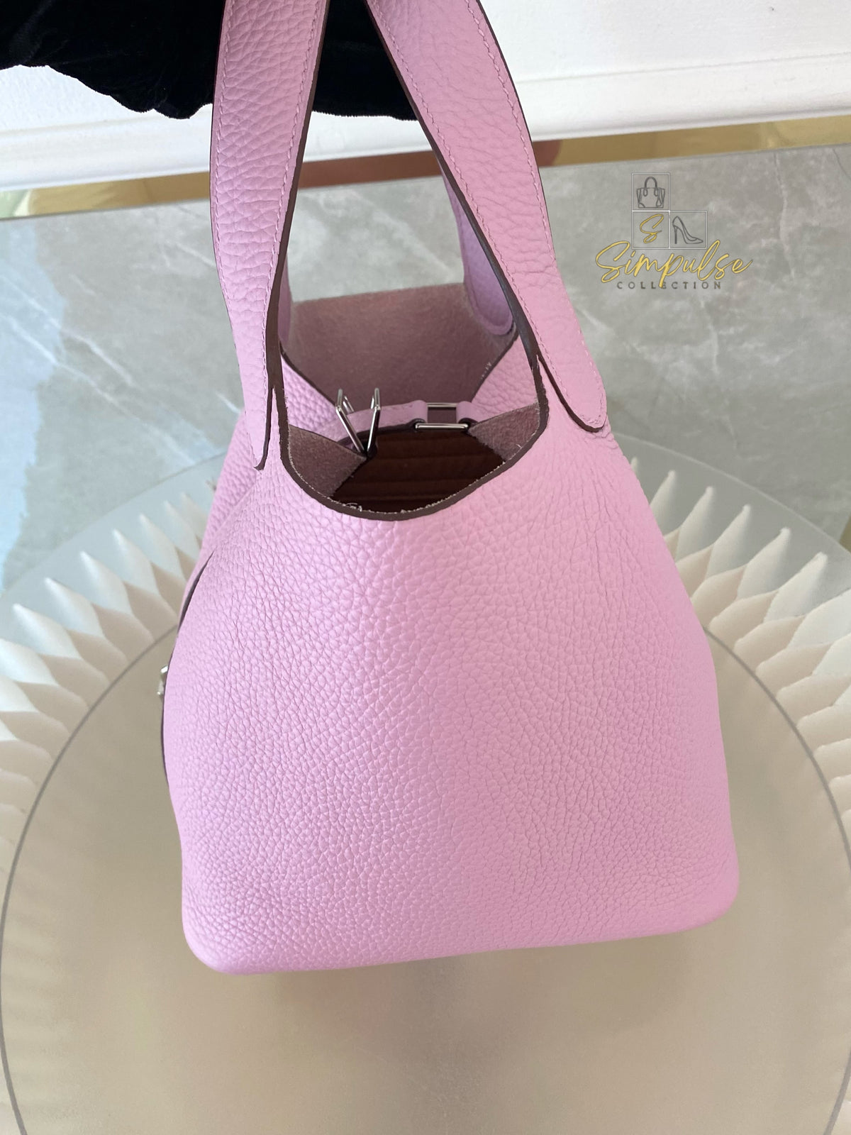 HERMES PICOTIN 18 MAUVE SYLVESTRE CLEMENCE PALLADIUM HARDWARE