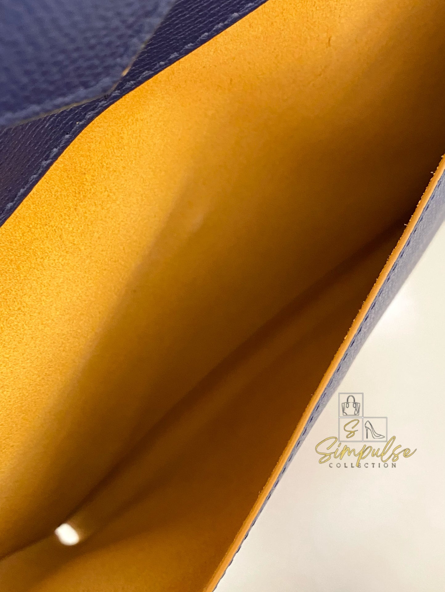 Salvatore Ferragamo Navy Blue Envelope