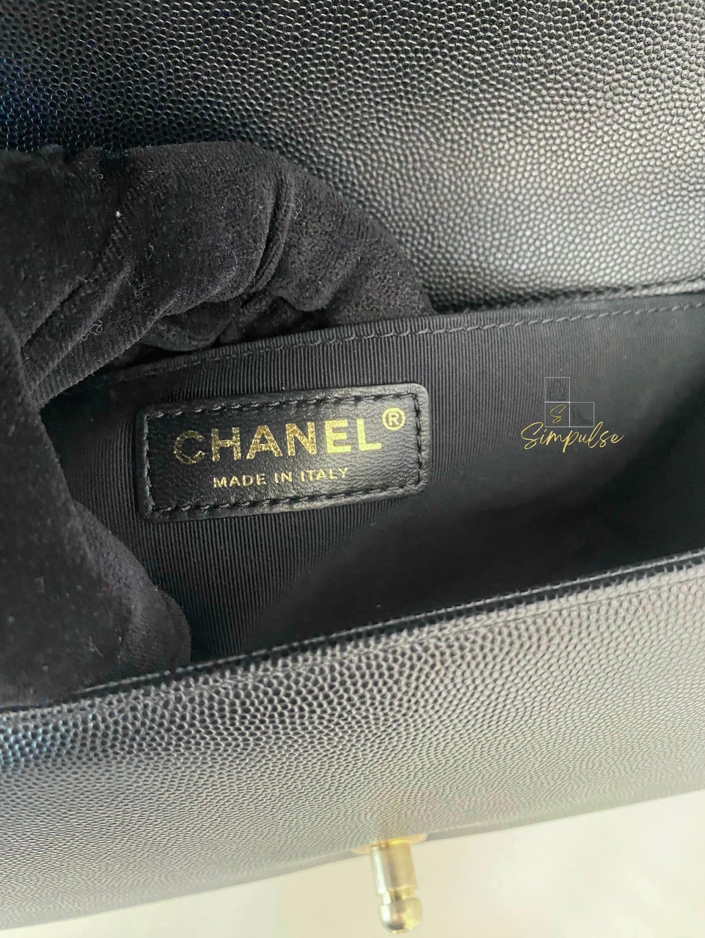 Chanel Leboy Old Medium Caviar Black GHW