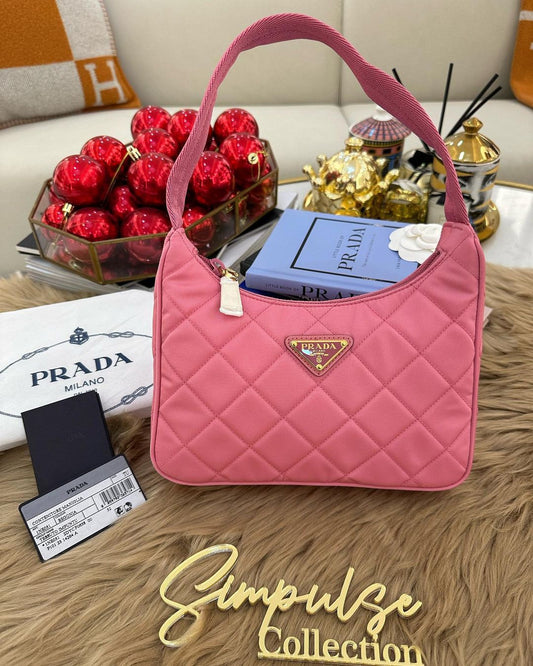 Quilted Pink Shoulder Bag