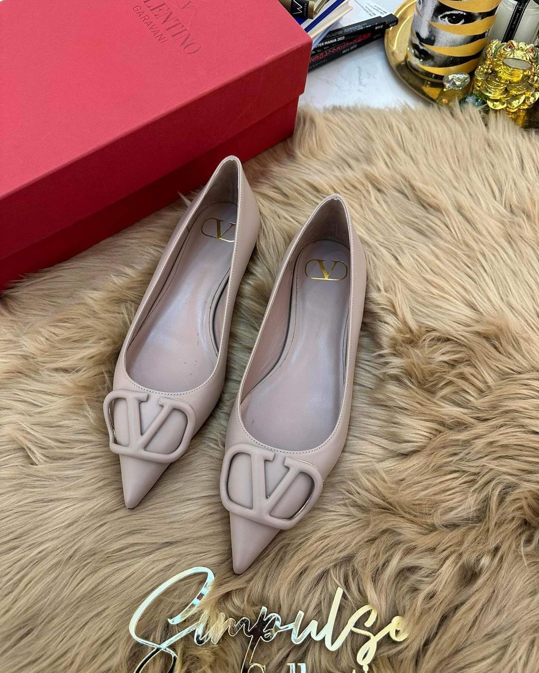 VLTN Logo Ballerina Flats