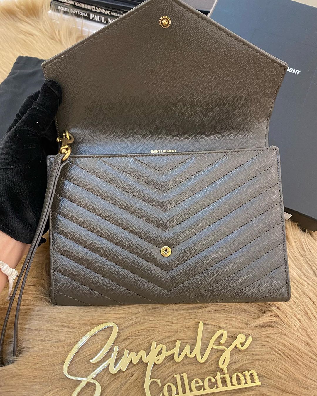 YSL Envelope Wristlet