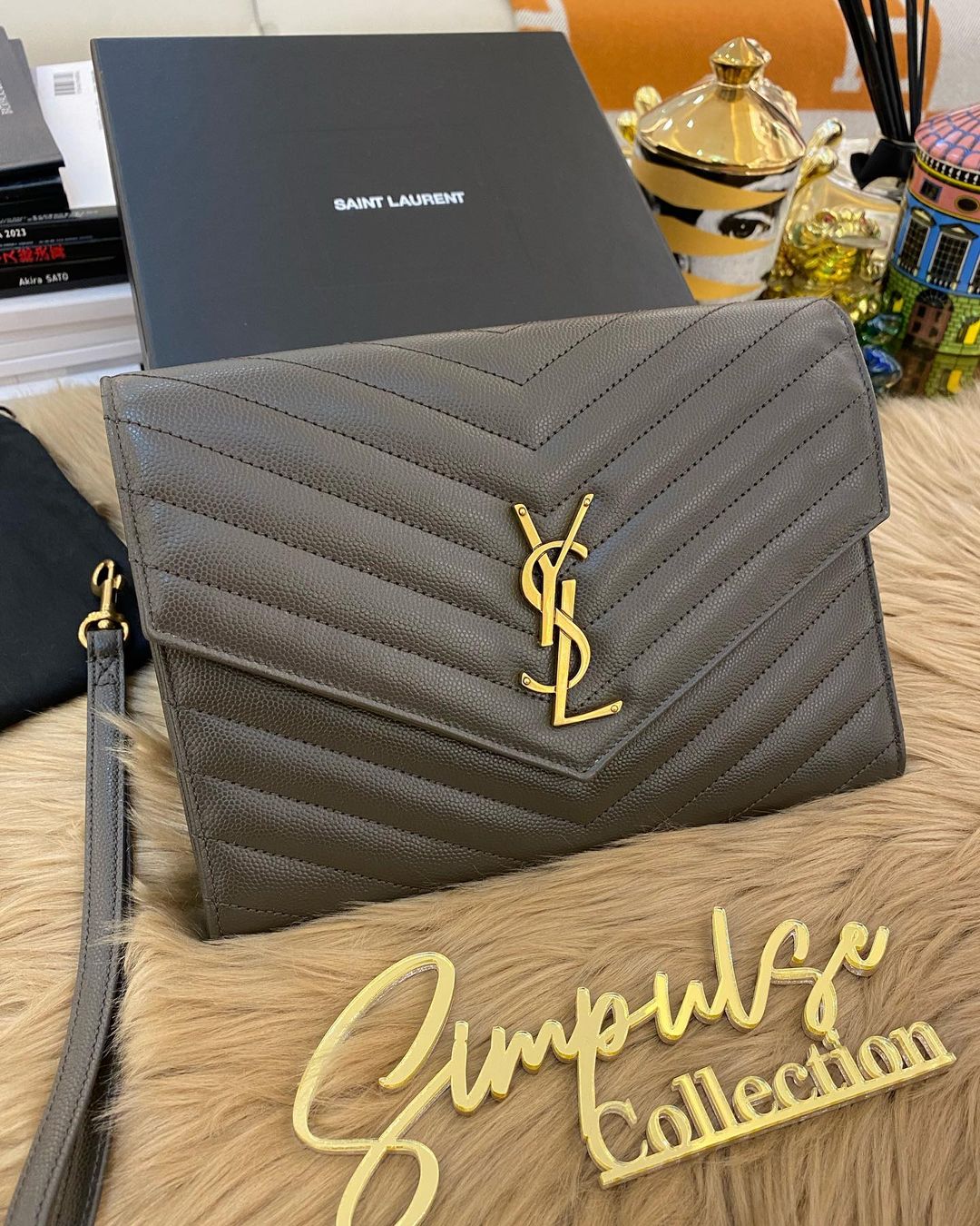 YSL Envelope Wristlet