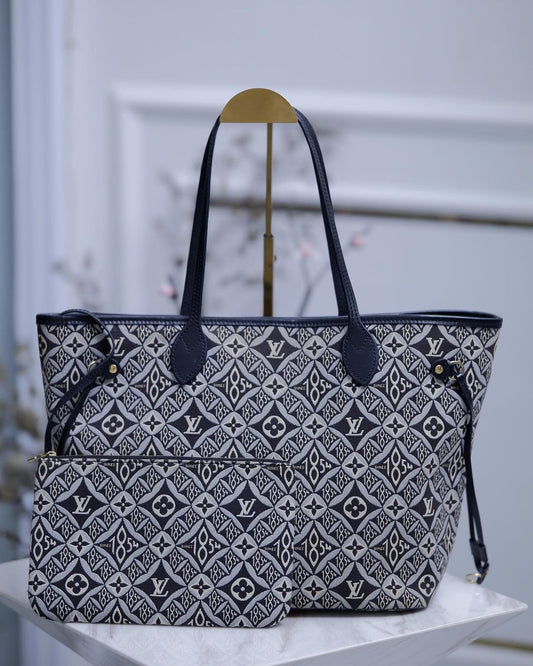 L V Jacquard Neverfull MM