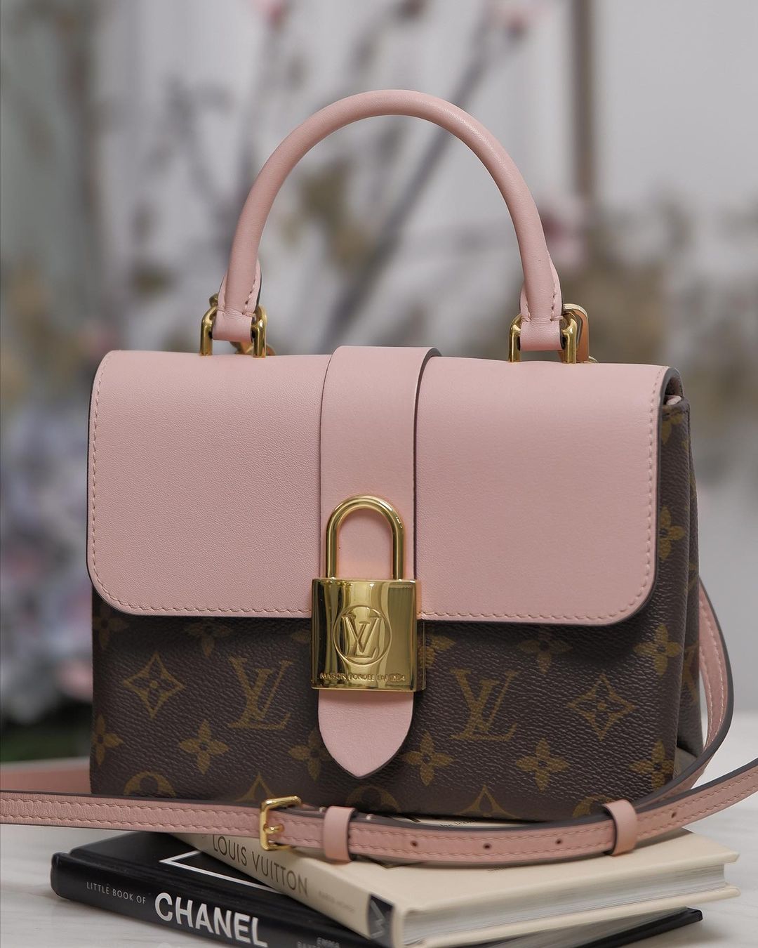 L V Locky Monogram Bb Pink