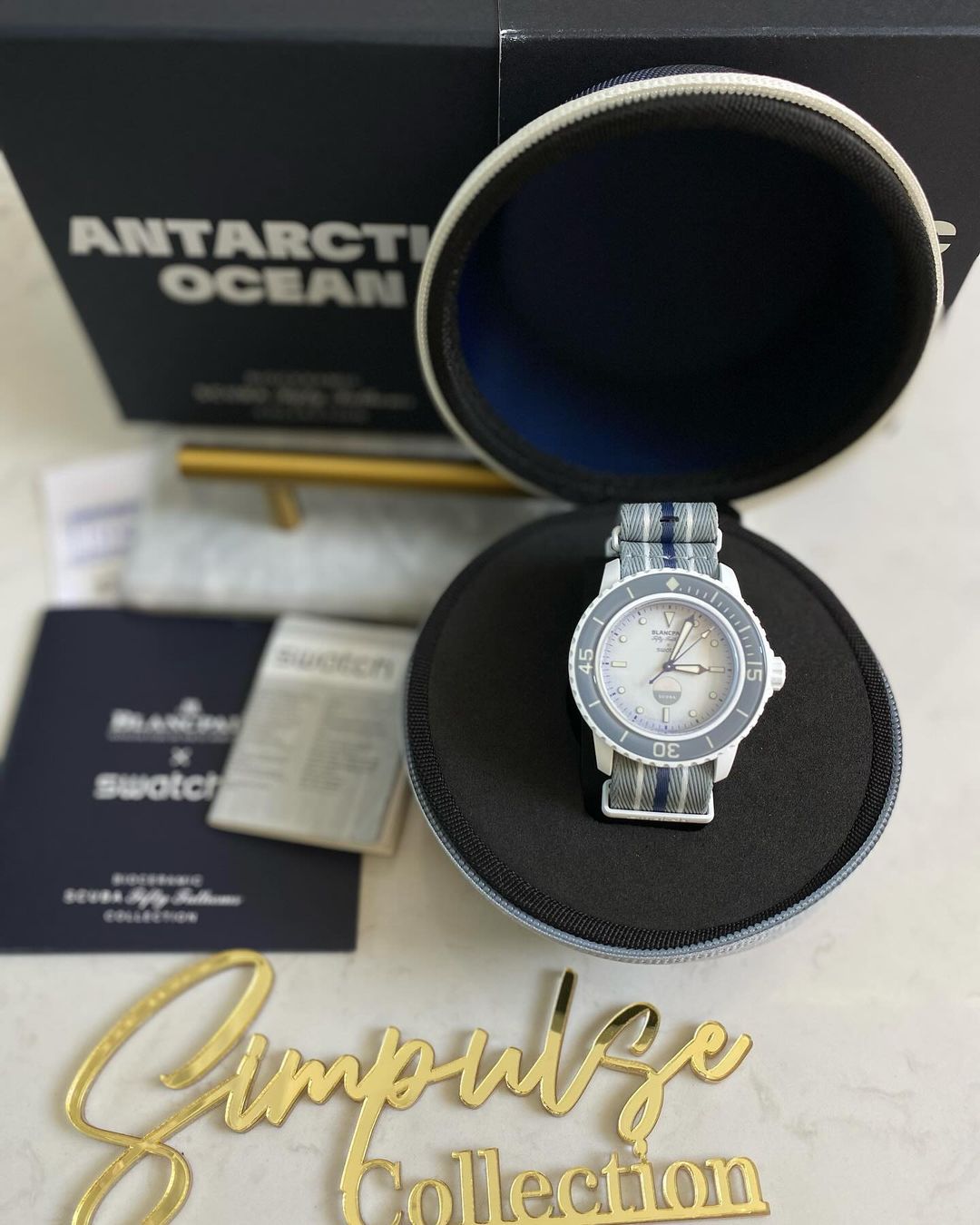 Swatc x Blancpain Bio Ceramic Scuba Fifthy Fathoms  Antartic Ocean