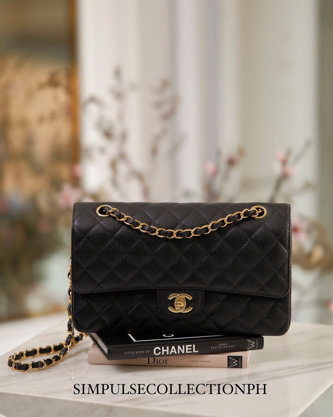 Classic Medium Double Flap Caviar GHW