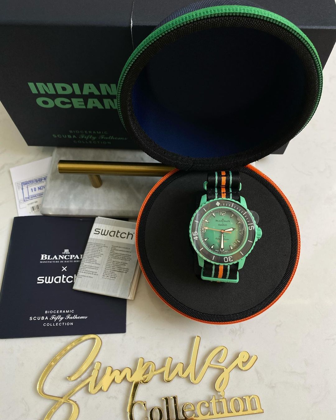 Swatc x Blancpain Bio Ceramic Scuba Fifthy Fathoms Indian Ocean