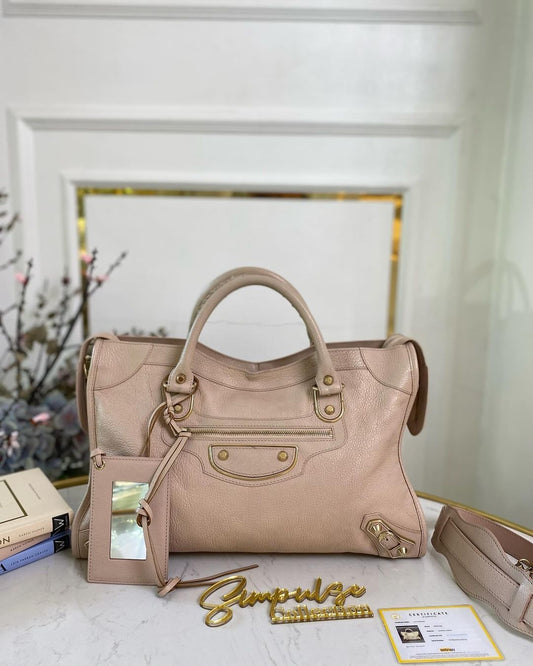 Balenciaga City GHW Sakura Pink