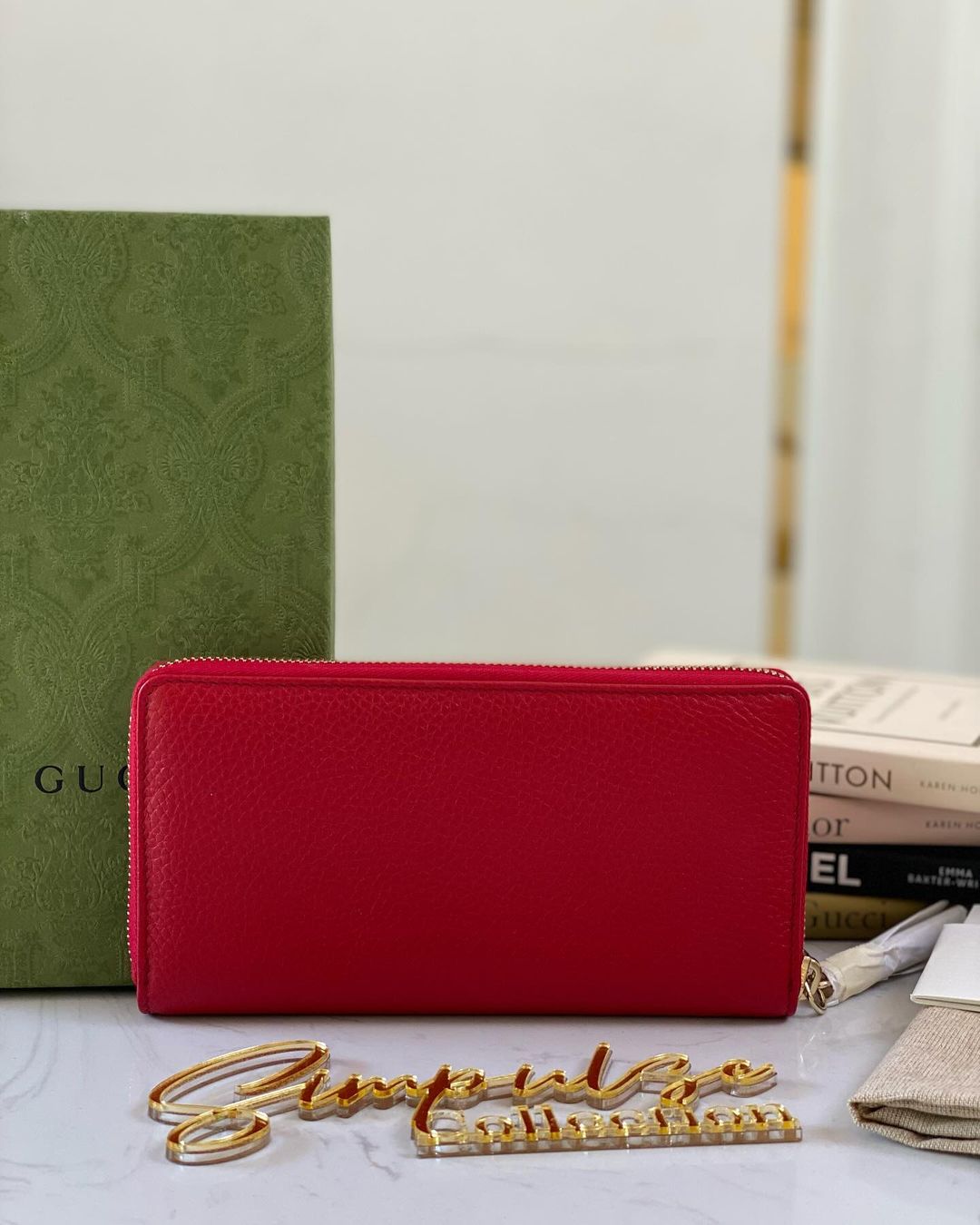 G Soho Zippy Long Wallet in Red