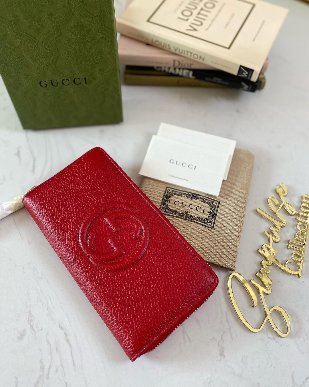 G Soho Zippy Long Wallet in Red