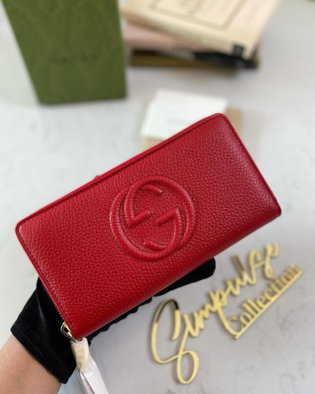 G Soho Zippy Long Wallet in Red