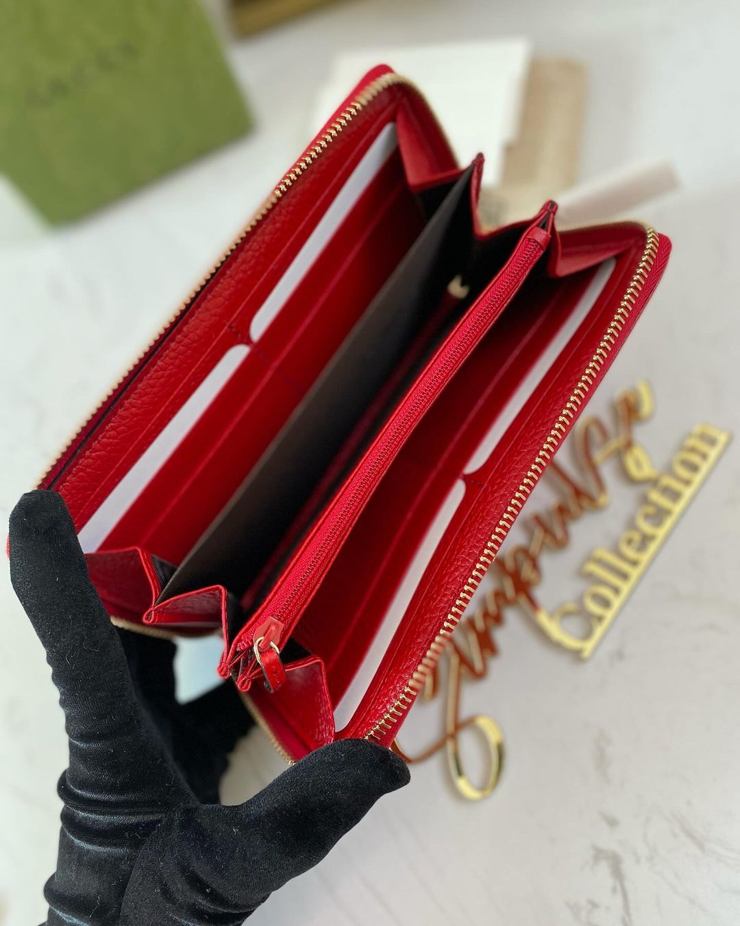 G Soho Zippy Long Wallet in Red