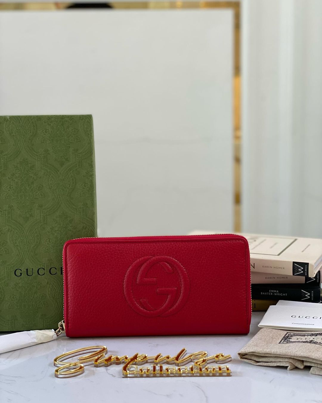 G Soho Zippy Long Wallet in Red