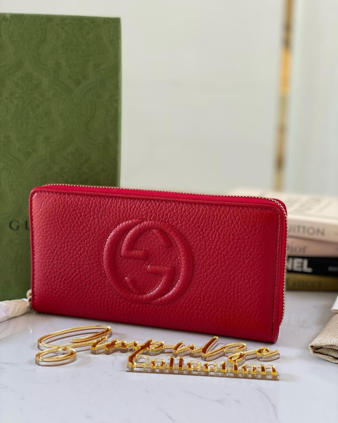 G Soho Zippy Long Wallet in Red