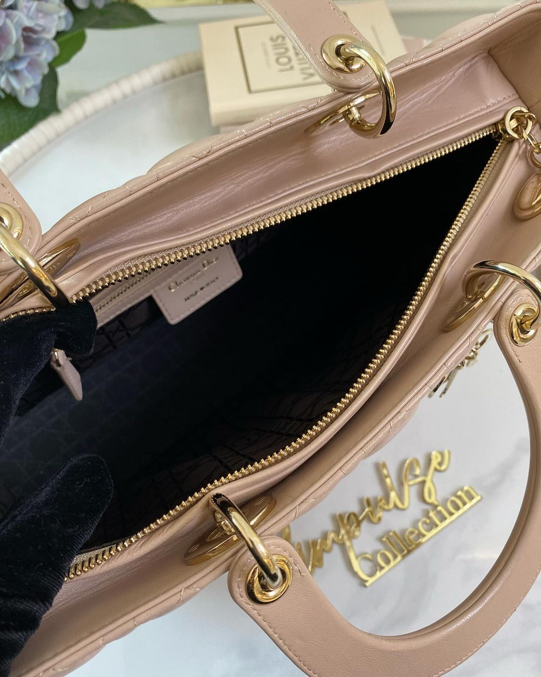 Lady D Large Nude/ Beige GHW