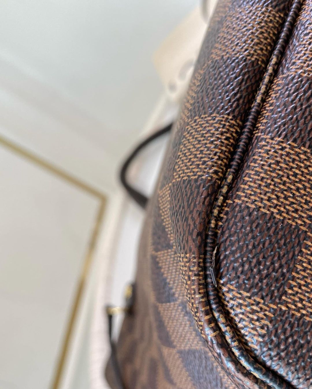 L V Damier Ebene Neverfull Mm Size