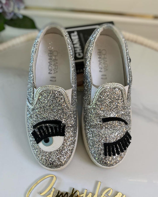 C Ferragni Silver Shoes