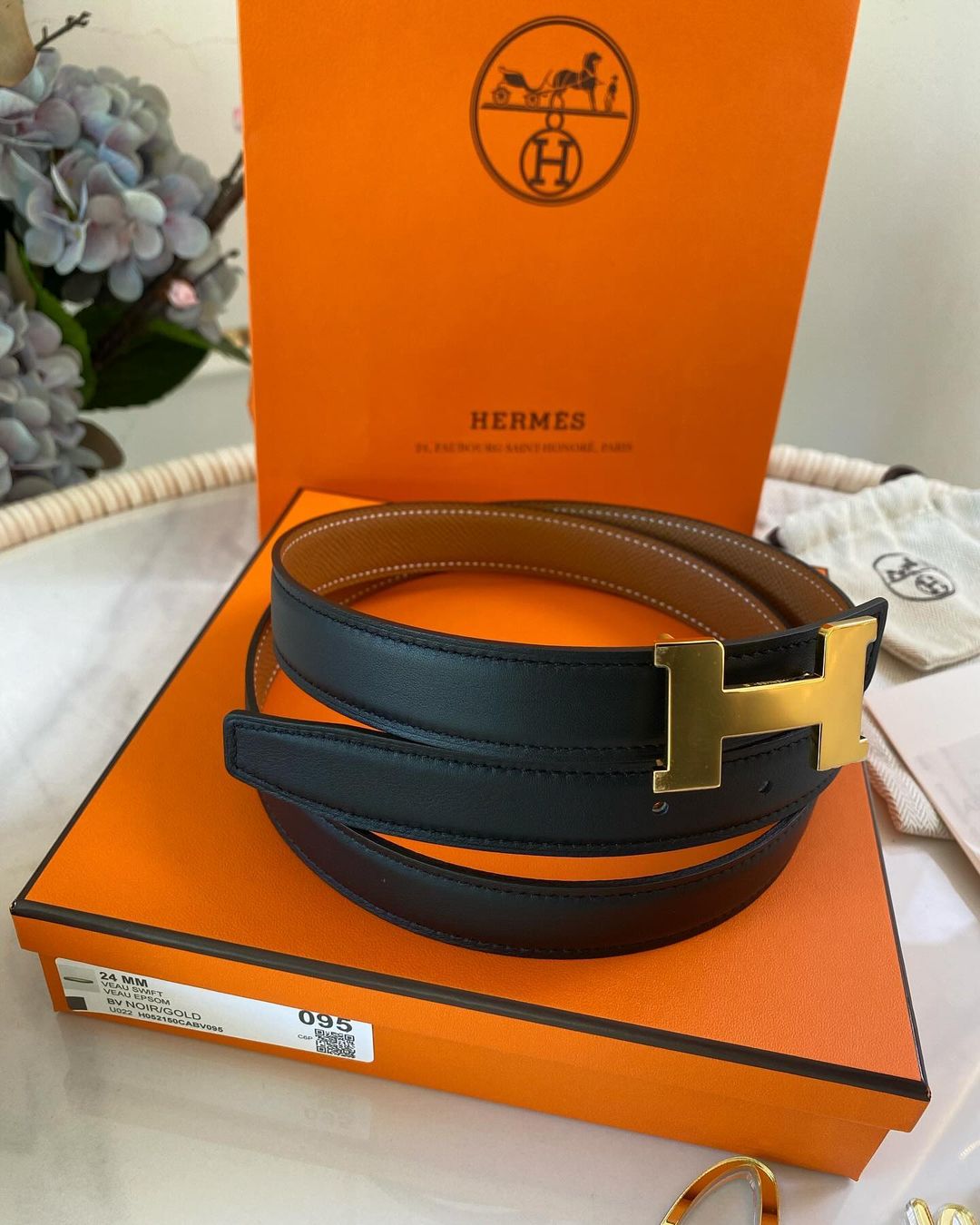 H Reversible Tan/Black Belt