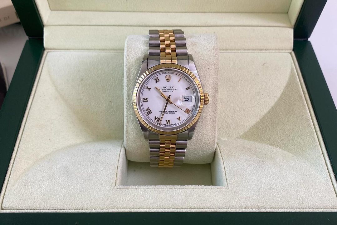 R Datejust 36mm White Roman Dial