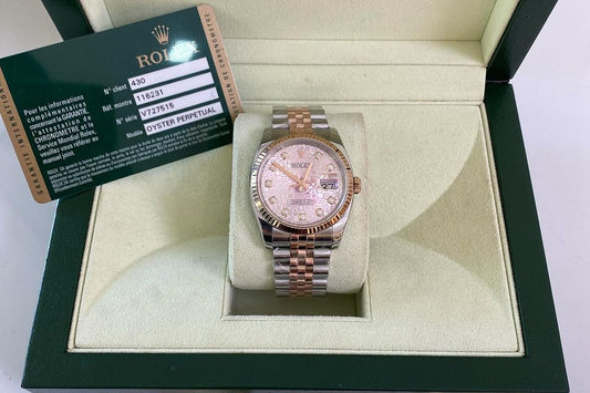 R Datejust Pink Anniversary Diamond Dial