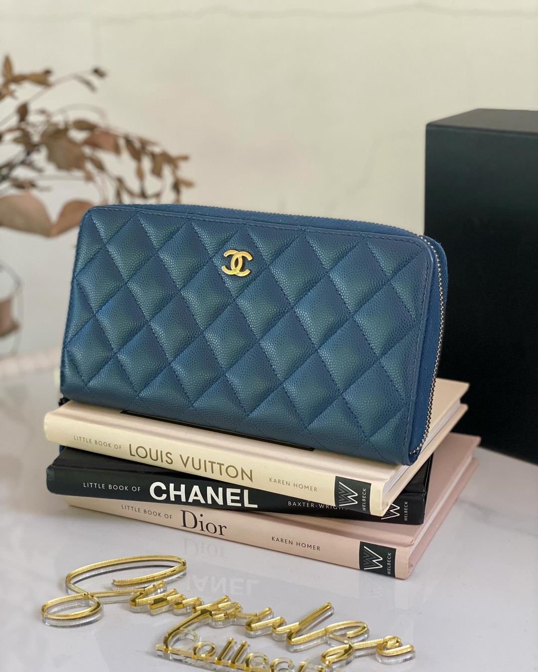 C Quilted Caviar Long Wallet