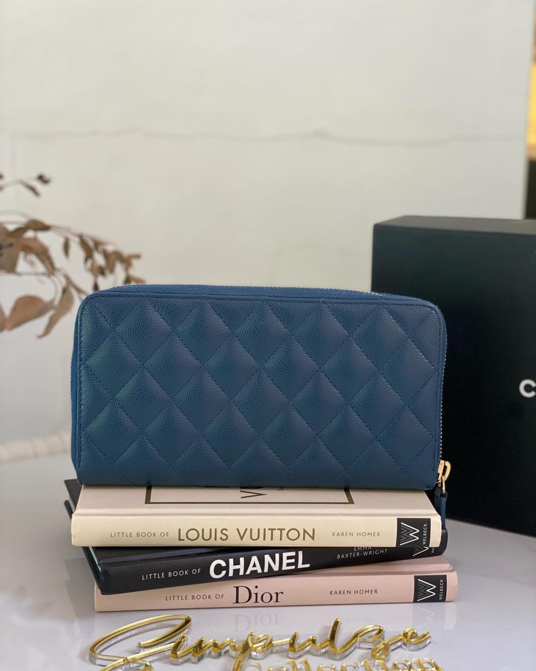 C Quilted Caviar Long Wallet