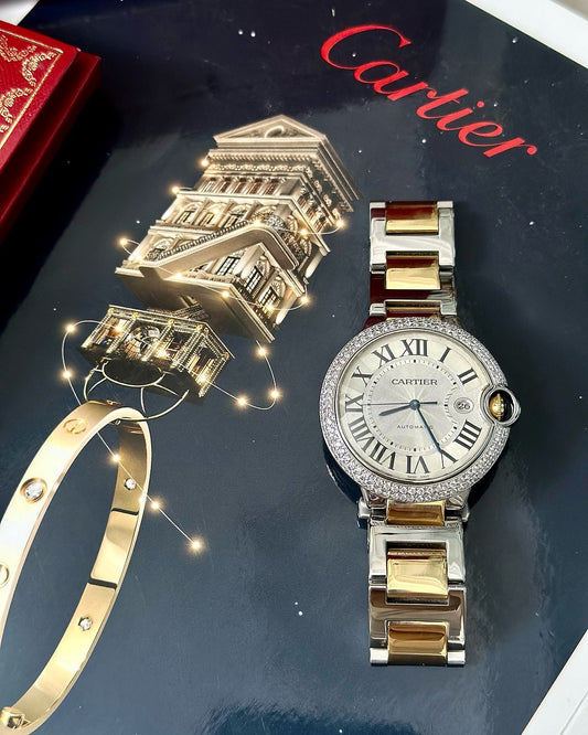 Cartier Ballon Bleu w/ Diamond Bezel